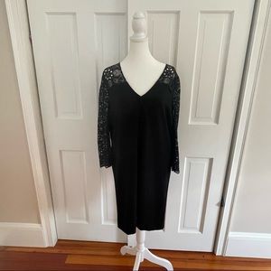 Sezane Naima Black Lace Dress